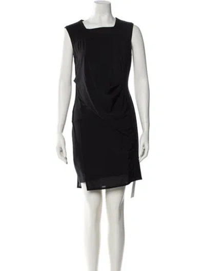 Pre-owned Helmut Lang Square Neckline Mini Dress In Black
