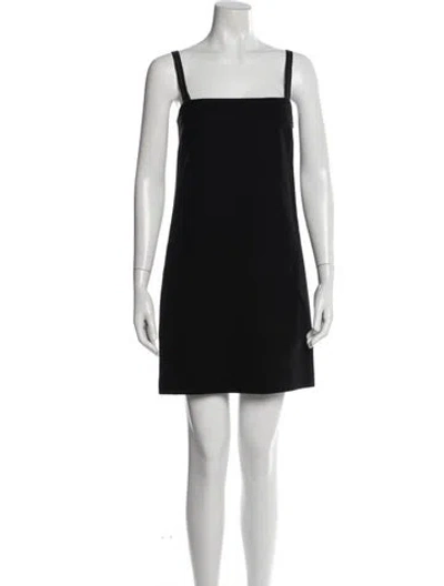 Pre-owned Helmut Lang Square Neckline Mini Dress In Black