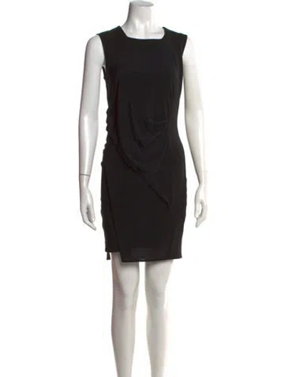Pre-owned Helmut Lang Square Neckline Mini Dress In Black