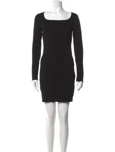 Pre-owned Helmut Lang Square Neckline Mini Dress In Black