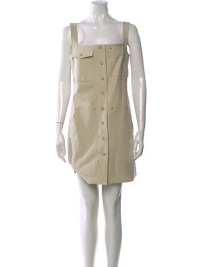 Pre-owned Helmut Lang Square Neckline Mini Dress In Neutral