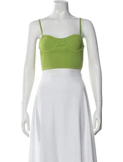 Pre-owned Helmut Lang Square Neckline Sleeveless Crop Top In Black
