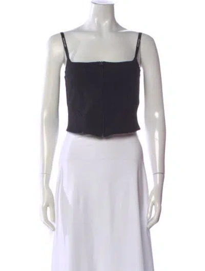 Pre-owned Helmut Lang Square Neckline Sleeveless Crop Top In White