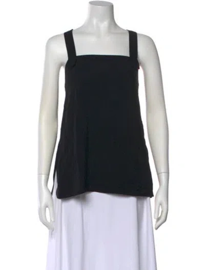 Pre-owned Helmut Lang Square Neckline Sleeveless Top In Black