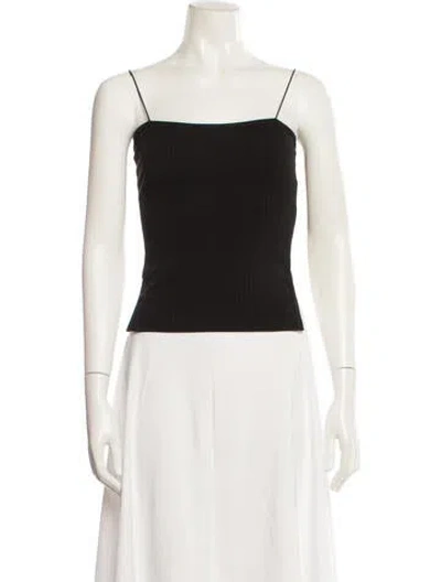 Pre-owned Helmut Lang Square Neckline Sleeveless Top In Black