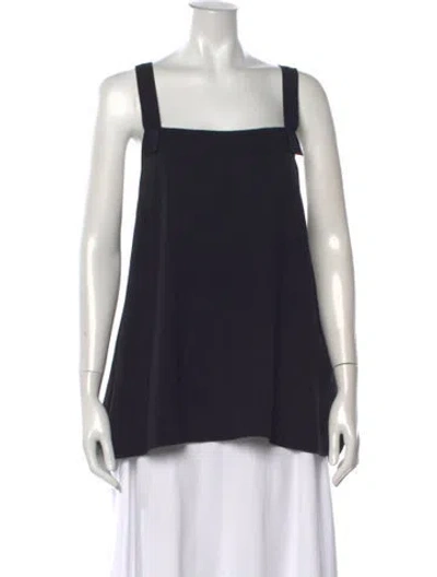 Pre-owned Helmut Lang Square Neckline Sleeveless Top In Black