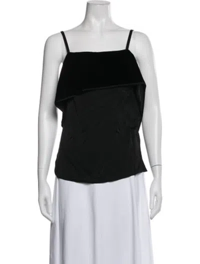 Pre-owned Helmut Lang Square Neckline Sleeveless Top In Black