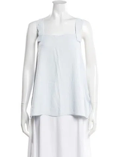 Pre-owned Helmut Lang Square Neckline Sleeveless Top In Blue
