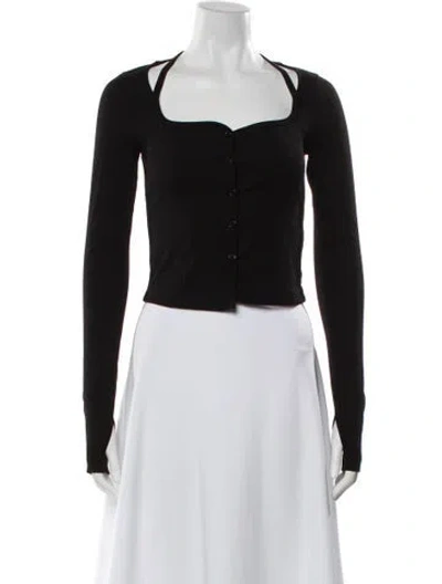 Pre-owned Helmut Lang Square Neckline Sweater In Black