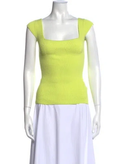 Pre-owned Helmut Lang Square Neckline Sweater In Green