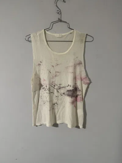 Pre-owned Helmut Lang Ss 1999 Painter Tank Top Pink White
