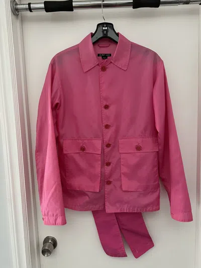 Pre-owned Helmut Lang Ss 2000 Hot Pink Nylon Bondage Jacket