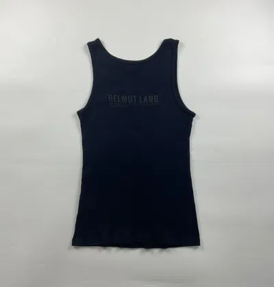Pre-owned Helmut Lang S/s'00 Backstage Staff Ribbed Tank Top In Blue