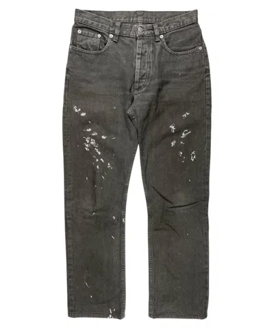 Pre-owned Helmut Lang Ss00  Charcoal Brown Painter Denim Jeans