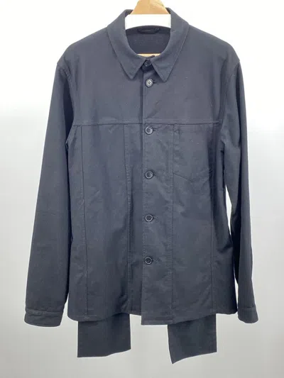 Pre-owned Helmut Lang Ss05 Twill Jacket Drop Pocket In Black