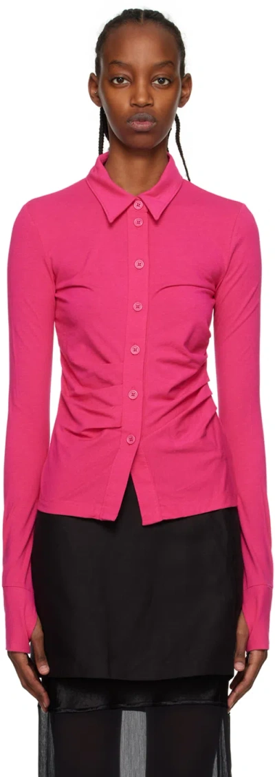 Helmut Lang Ssense Exclusive Pink Shirt In Magenta - Vja
