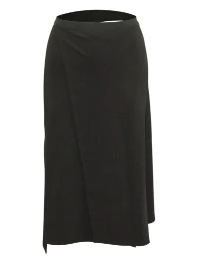 Pre-owned Helmut Lang Staggered-seam Skirt In Black