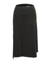 Helmut Lang Staggered Seam Skirt In Black Viscose In Black