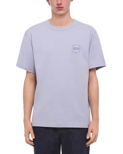 Helmut Lang Stamp Cotton Graphic T-shirt In Purple