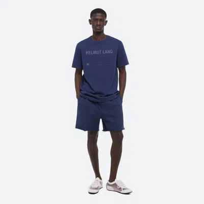 Helmut Lang Stamped Logo Tee In Indigo