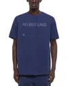 Helmut Lang Stamped Logo Tee In Indigo