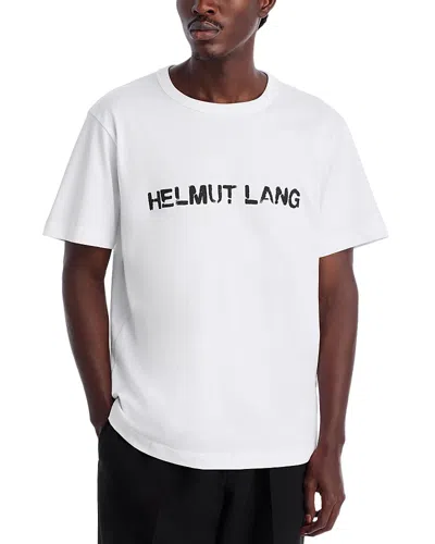 Helmut Lang Stencil Logo Tee In White