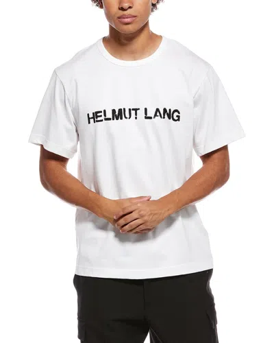Helmut Lang Heavyweight Stencil Logo Graphic T-shirt In White