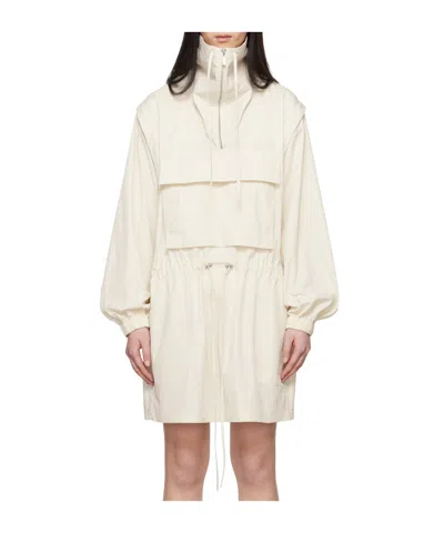 Helmut Lang Gusset Minikleid Aus Twill Aus Einer Baumwollmischung In Naturfarben