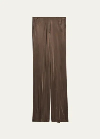 Helmut Lang Straight-leg Fluid Pull-on Pants In Mshroom