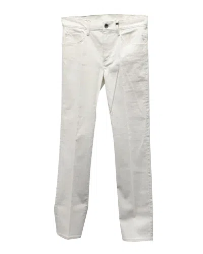 Helmut Lang Straight Leg Pants In White Cotton