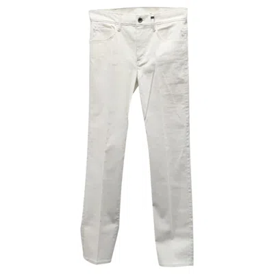 Pre-owned Helmut Lang Straight Leg Pants In White Cotton
