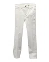 Helmut Lang Straight Leg Pants In White Cotton In Grey