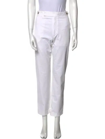 Pre-owned Helmut Lang Straight Leg Pants In White