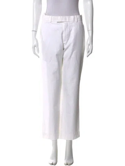 Pre-owned Helmut Lang Straight Leg Pants In White