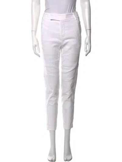 Pre-owned Helmut Lang Straight Leg Pants In White