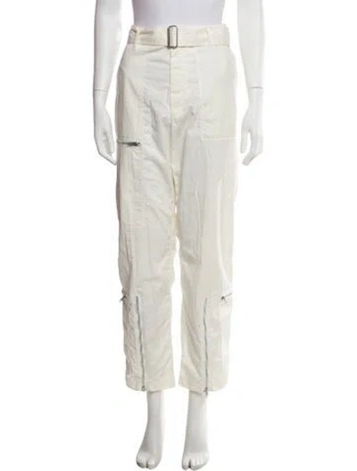 Pre-owned Helmut Lang Straight Leg Pants In White