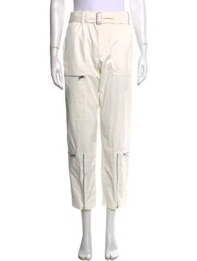 Pre-owned Helmut Lang Straight Leg Pants In White