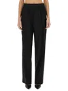 Helmut Lang Tapered Wool Twill Straight Leg Pants