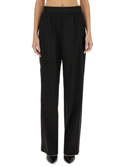 Helmut Lang Straight Leg Pants With Elastic Waistband In Black