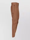 Helmut Lang Straight Trousers Cargo Pockets In Brown