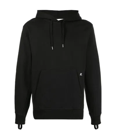 Helmut Lang Strap-detail Hoodie In Black