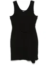 Helmut Lang Strap-detail Mini Dress - Women's - Pima Cotton/spandex/elastane In Black