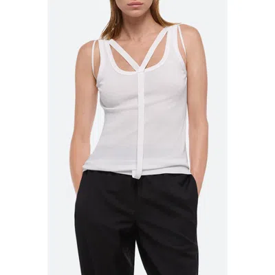 Helmut Lang Strap Racer Tank In White