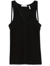 Helmut Lang Strap Racer Tank In Schwarz