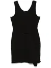 Helmut Lang Strap-detail Mini Dress - Women's - Pima Cotton/spandex/elastane In Black