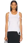 Helmut Lang Strap Tank Top In Optic White