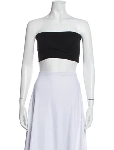 Pre-owned Helmut Lang Strapless Crop Top In White