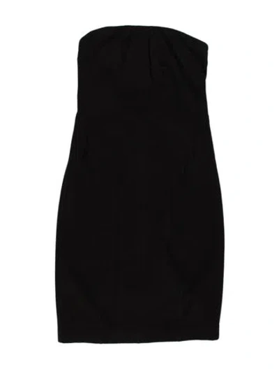 Pre-owned Helmut Lang Strapless Knee-length Dress In Black/grey