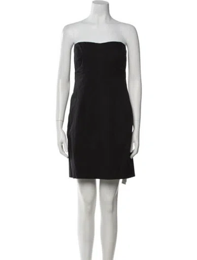 Pre-owned Helmut Lang Strapless Mini Dress In Black