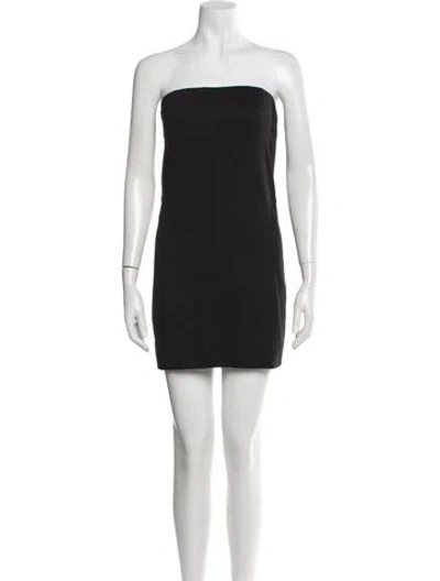 Pre-owned Helmut Lang Strapless Mini Dress In Black